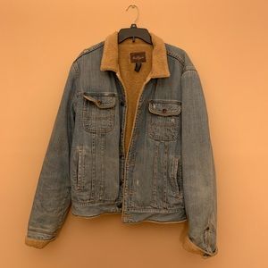 Vintage Sherpa-Lined Denim Jacket